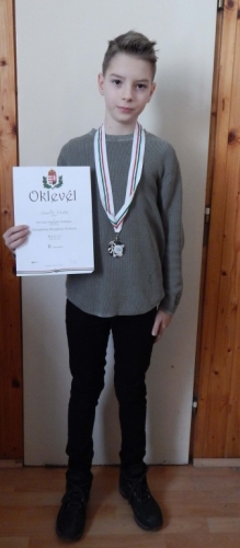 Németh Nándor - On Line Squash Club, utánpótlás ranglista, Fiú U11 - II. helyezett